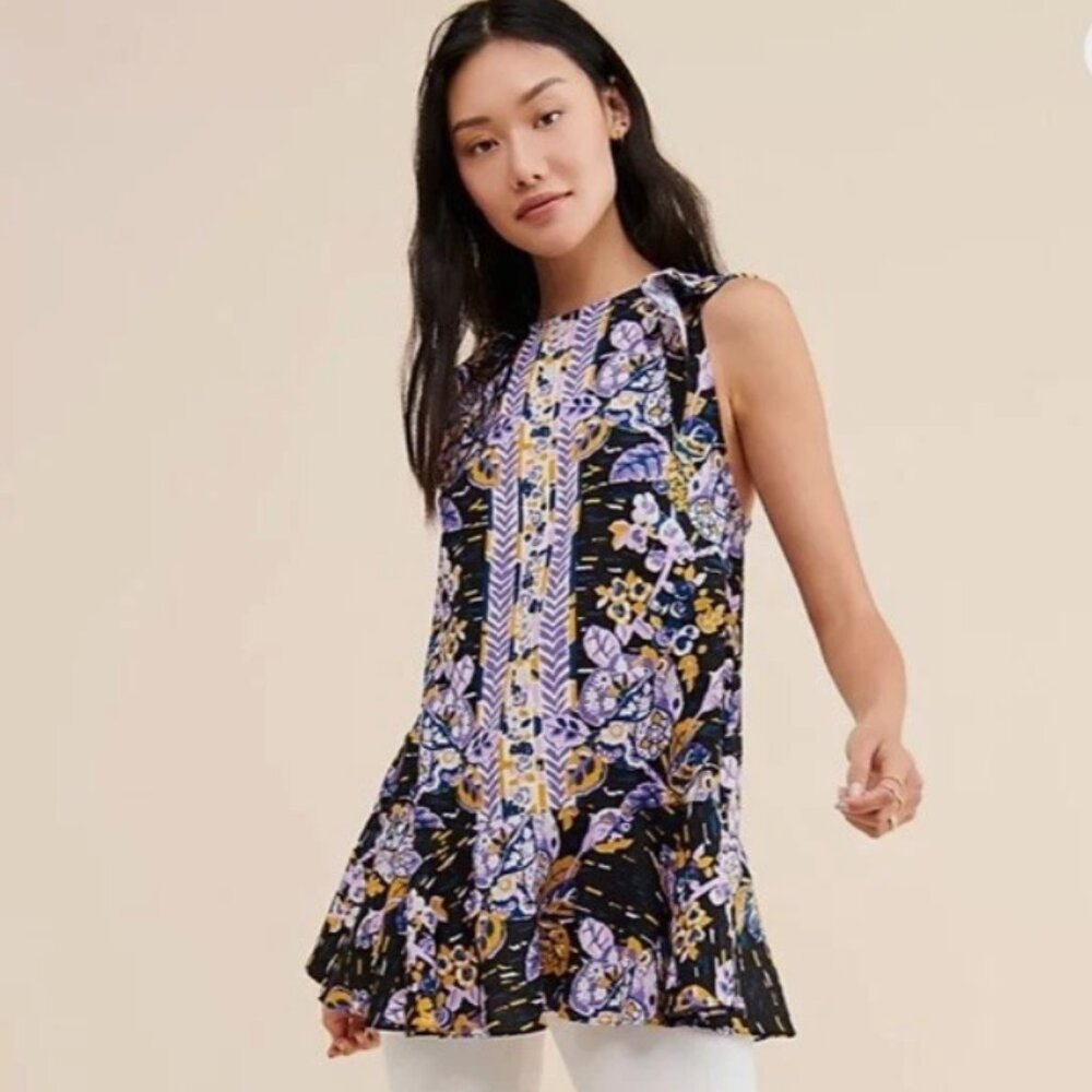 Free People Summer in Tulum Linen Tunic Size Small